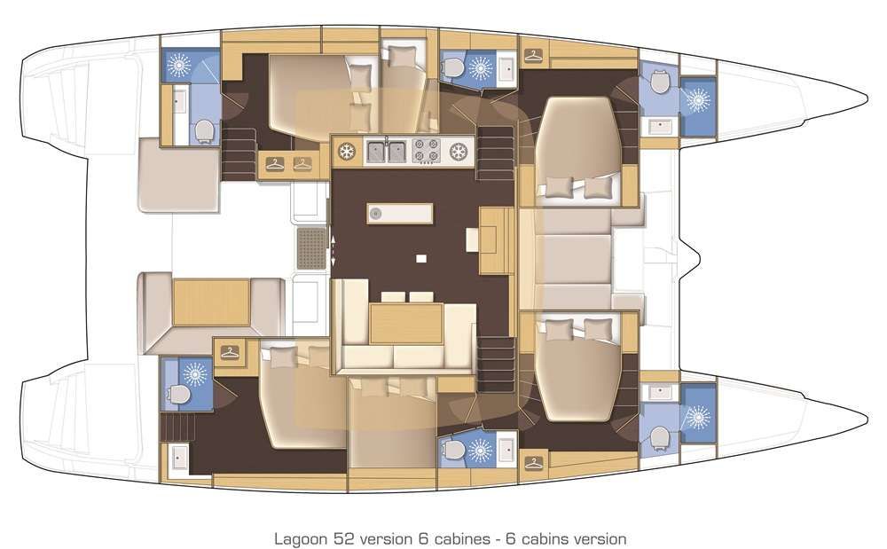 ELVIRA 52 - Boat Interior Layout