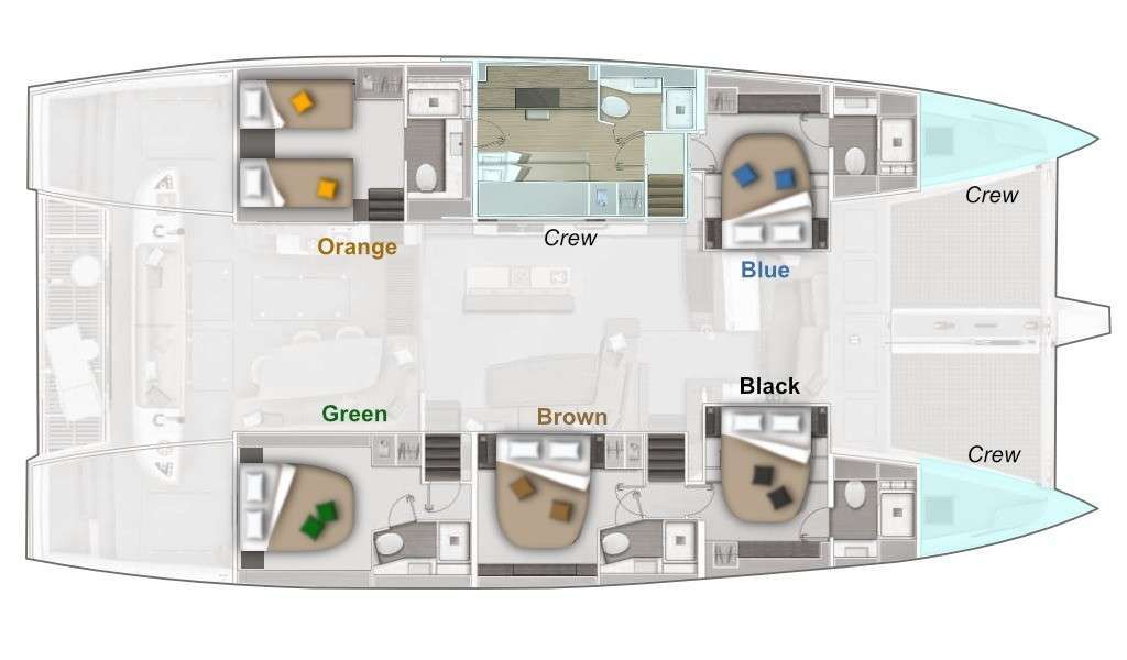 WHITE CAPS - Boat Interior Layout