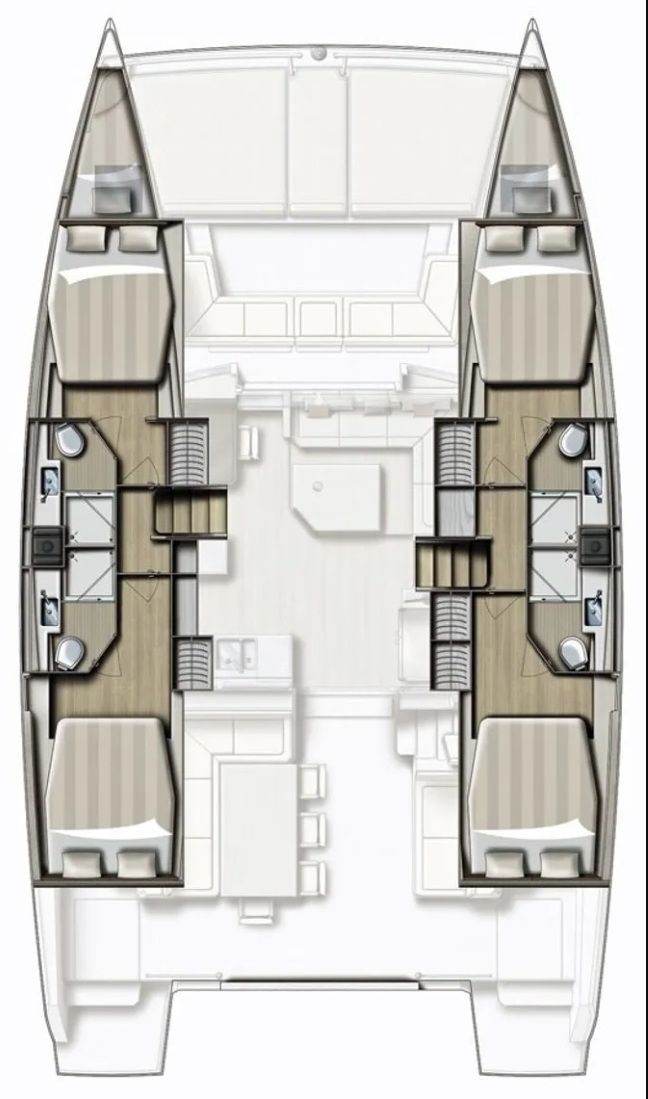 Medusa I – Bali 4.1 - Boat Interior Layout