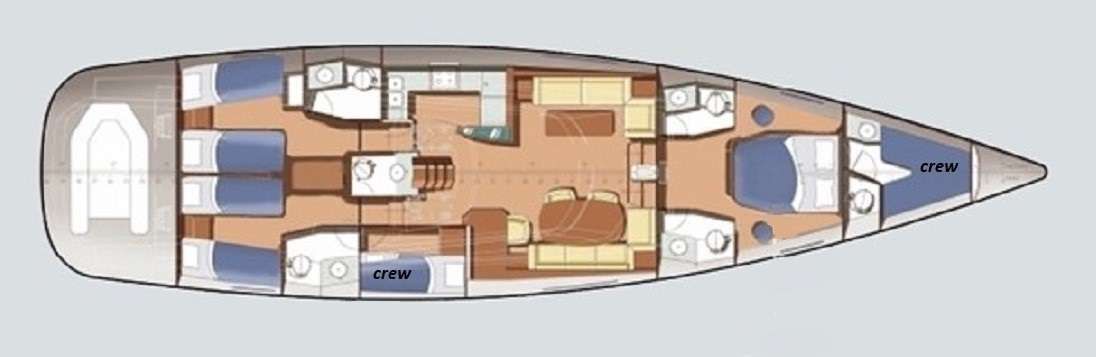 SHOOTING STAR - Boat Interior Layout