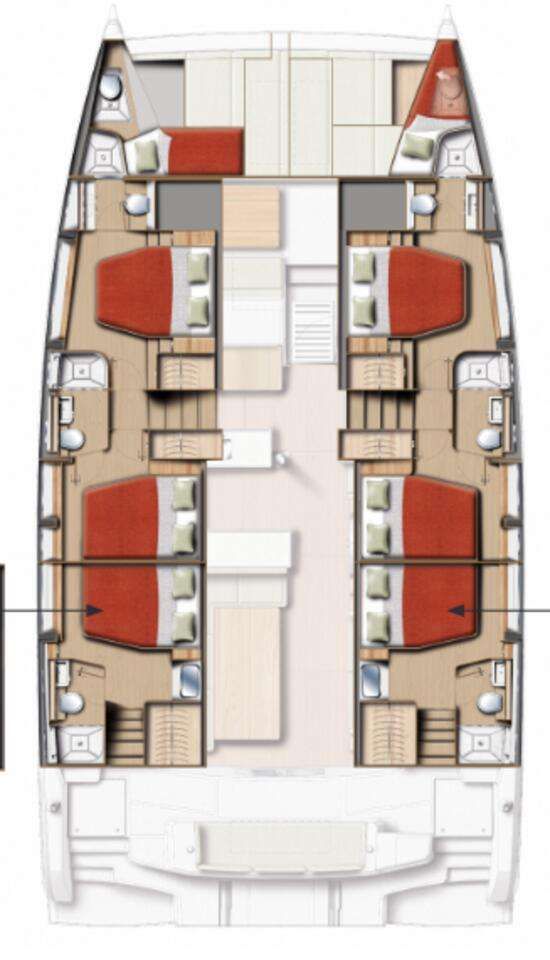 KOS 52.CAT3 - Boat Interior Layout