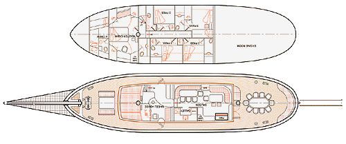 LIANA H - Boat Interior Layout