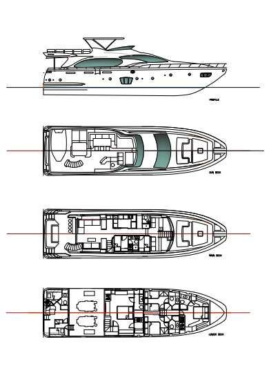 LA FENICE - Boat Interior Layout